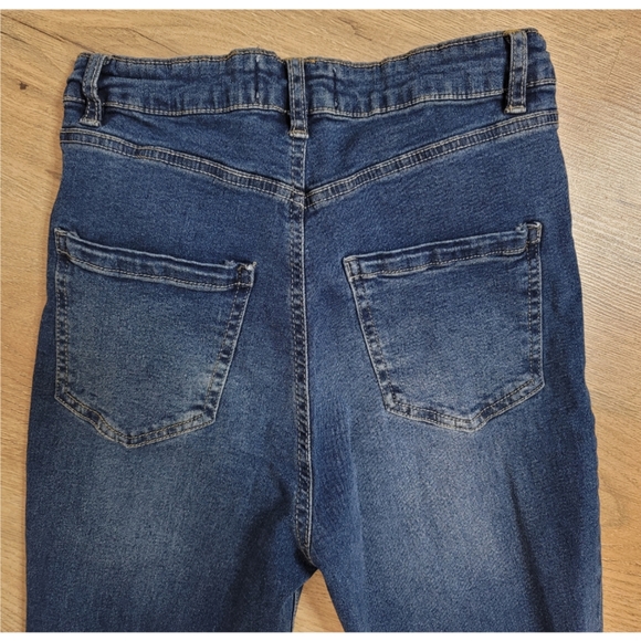 High rise flared ripped blue jeans women's size 5 - Picture 4 of 5